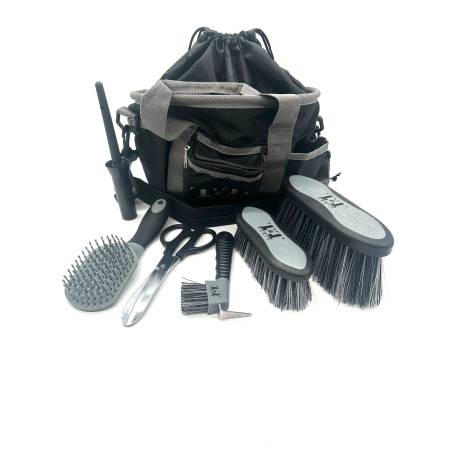 Set de pansage bicolore Cisa noir / gris