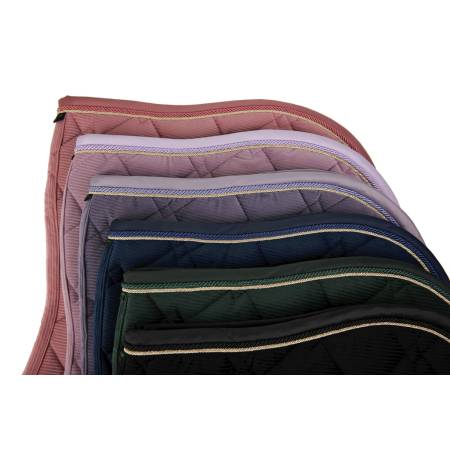 Zoom sur les bordures de 6 coloris de tapis de dressage Luxor Lamicell