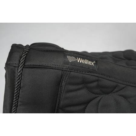 Zoom sur le dessus du tapis de dressage Deep nights noir