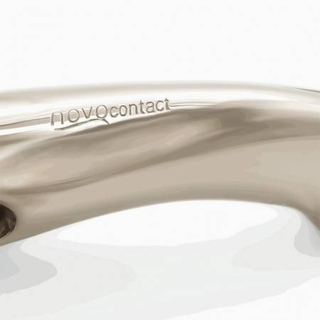 Zoom sur un canon du mors 2 anneaux double brisure Novocontact Sprenger