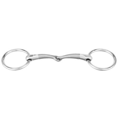 Mors de bride 2 anneaux 14 mm Satinox Sprenger vue de face