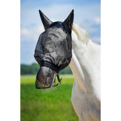 Protège naseaux anti-insectes Norton sur un cheval avec un masque