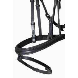 Zoom sur la muserolle du filet ergonomique à pont Vargas T de T noir
