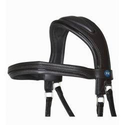 Zoom sur le haut du filet essentiel confort sans muserolle T de T havane