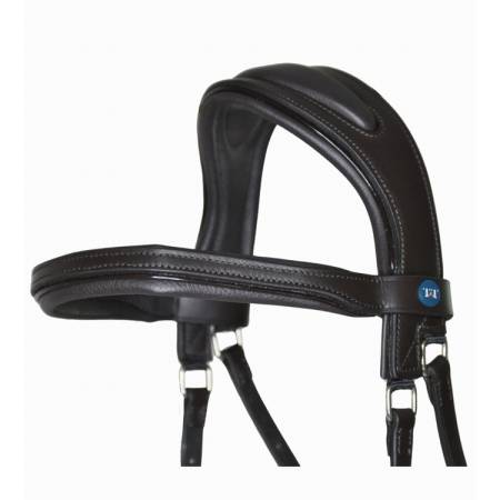 Zoom sur le haut du filet essentiel confort sans muserolle T de T havane