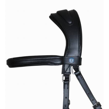 Zoom sur le haut du filet essentiel confort sans muserolle T de T noir