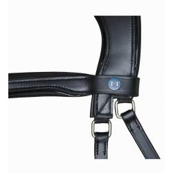 Zoom sur le logo du filet essentiel confort sans muserolle T de T noir