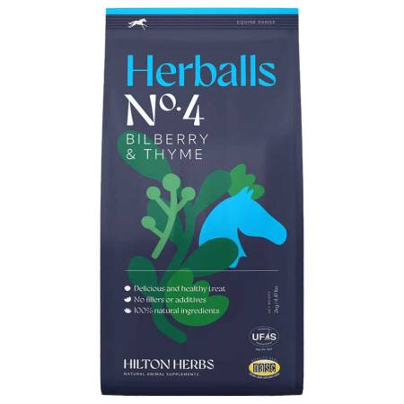 Sac de 2 kg de friandises Herballs Myrtille & Thym Hilton Herbs pour chevaux