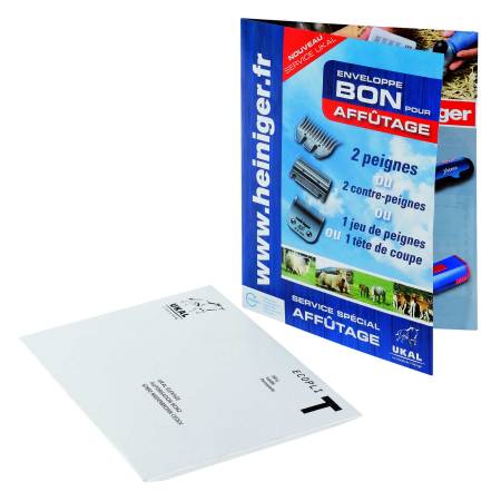 Enveloppe Bon pour affûtage de peignes tondeuse toutes marques