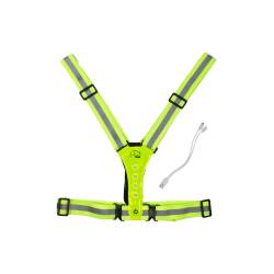 Gilet lumineux à LED KHM jaune fluorescent