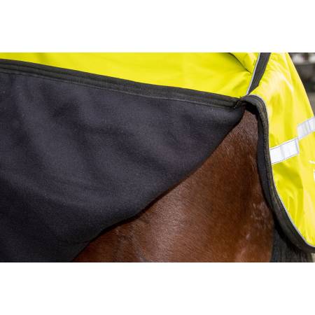 Zoom sur la doublure polaire du couvre reins Reflective doublure polaire HKM jaune fluorescent