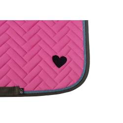Zoom sur le tapis Nele rose HKM pour poney shetland sans la décoration amovible