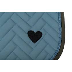 Zoom sur le tapis Nele bleu HKM pour poneys Shetland sans décoration amovible