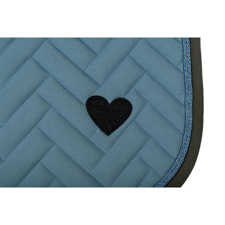 Zoom sur le tapis Nele bleu HKM pour poneys Shetland sans décoration amovible