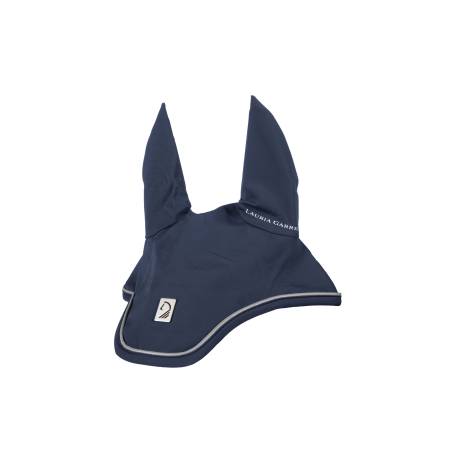 Bonnet Livigno Soft marine HKM pour chevaux vue de 3 quarts