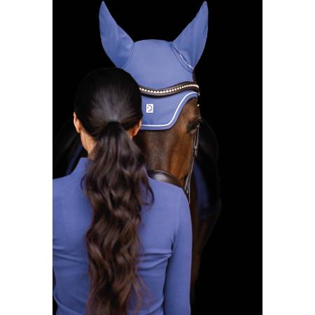 Bonnet Livigno Soft indigo HKM sur un cheval
