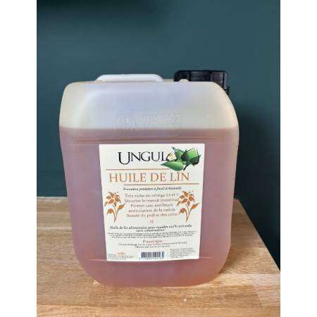 Bidon d'5 litres d'huile de lin pour chevaux Ungula Naturalis