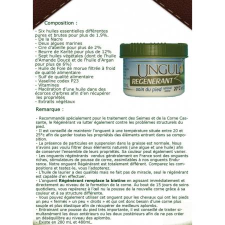 Notice fabriquant du régénérant sabots Ungula Naturalis page 2