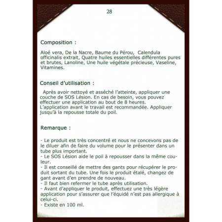 Fiche fabriquant du SOS Lésions Ungula Naturalis page 2