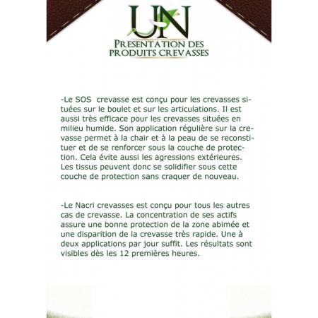 Fiche fabriquant du soin SOS Crevasse Ungula Naturalis page 2