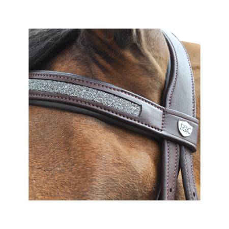 Zoom sur le frontal du filet Kitsi Flags&Cup marron
