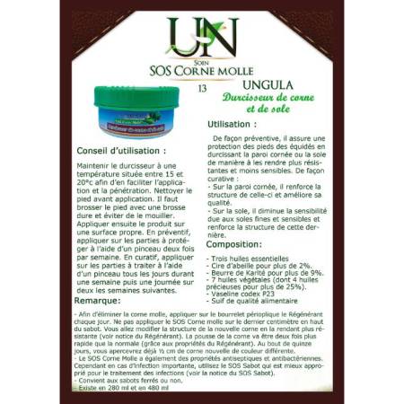 Notice fabriquant du SOS Corne Molle Ungula Naturalis
