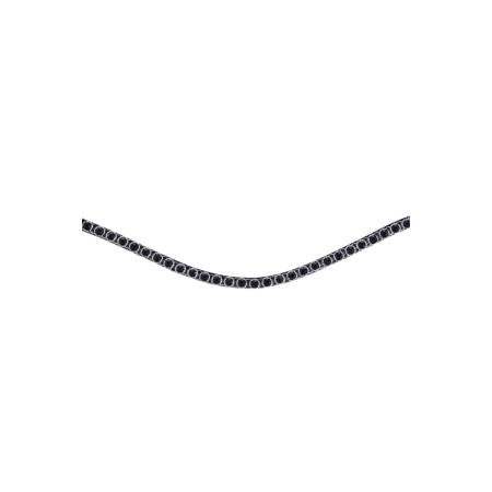 Détail du frontal pour filet cheval Precious noir HKM