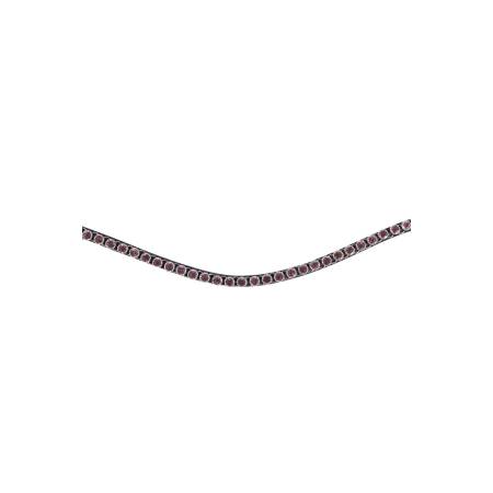 Détail du frontal Precious rose HKM pour filet chevaux