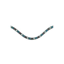 Zoom sur le frontal Aurora tricolore bleu HKM