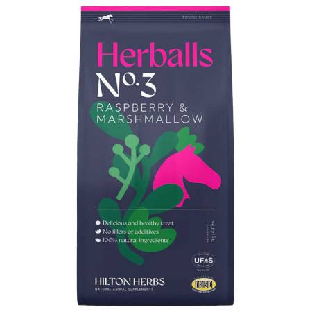 Sac de 2 kg de friandises Herballs Framboise & Guimauve Hilton Herbs pour chevaux