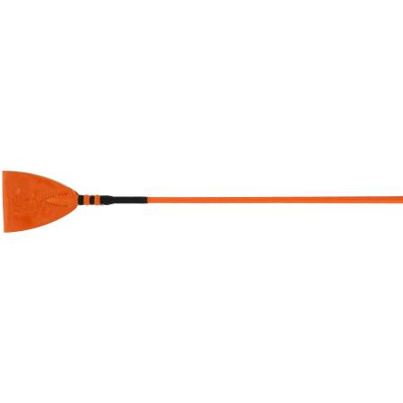 Zoom sur la clapette de la cravache Candy Whip & Go orange pour chevaux et poneys