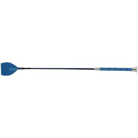 Cravache Strassy Whip & Go bleue pour chevaux et poneys
