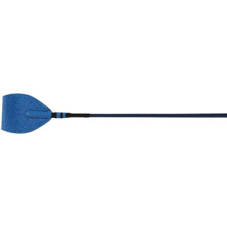 Zoom sur la clapette de la cravache Strassy Whip & Go bleue pour chevaux et poneys