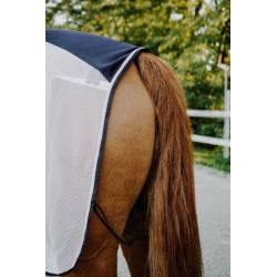 Zoom sur l'arrière du couvre-reins carré anti-insectes Flycool Equithème