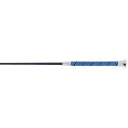 Zoom sur la poignée du stick de dressage Strassy Whip & Go bleu pour chevaux