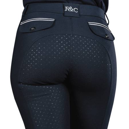 Zoom sur le fond silicone du pantalon d'équitation Cayenne Flags&Cup