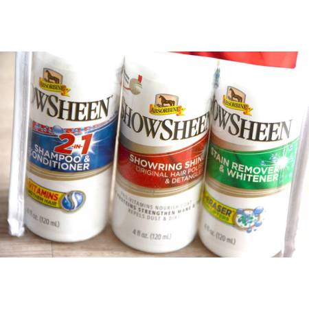 Zoom sur le Try-Pak Showsheen Absorbine soins pour chevaux
