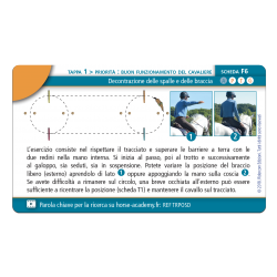 Fiche F6 du Training 1, livre d'exercices d'équitation en italien par Michel Robert