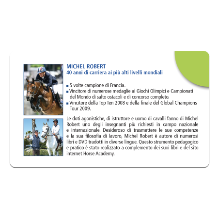 Palmarès de Michel Robert dans le  Training 1, livre d'exercices d'équitation en italien par Michel Robert
