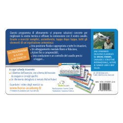 4ème de couverture du Training 1, livre d'exercices d'équitation en italien par Michel Robert