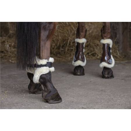 Ensemble guêtres et protège-boulets XTR mouton synthétique Norton porté