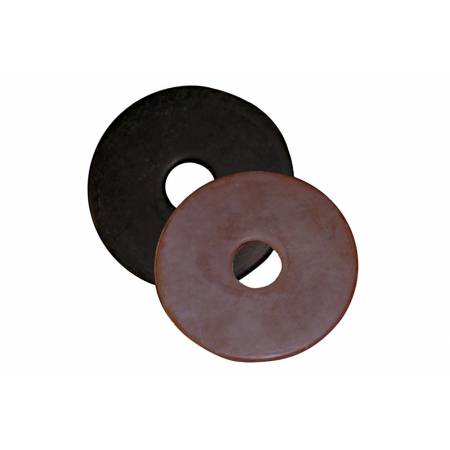 Rondelles de mors caoutchouc T de T noir et marron