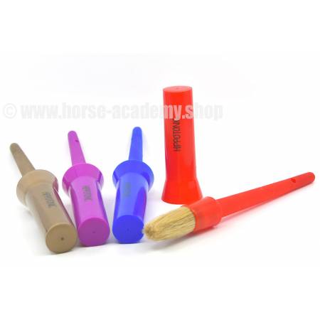 4 pinceaux à graisse avec capuchon, doré, violet, bleu, rouge