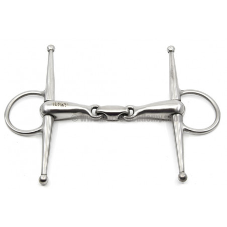 Mors De Cheval AK à Anneau Lâche - Embouchure Argent Allemand Double Brisure - Pour Cheval Ou Poney - Tailles 4.75'' à 6''