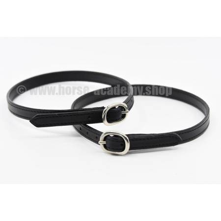 Courroies d'éperon cuir de buffle Protanner noires