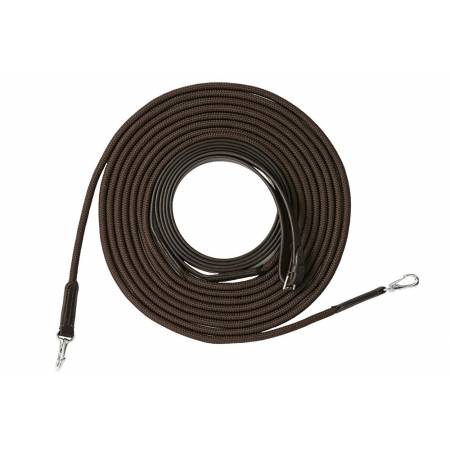 Longues rênes toile et corde marron 10 m Riding World