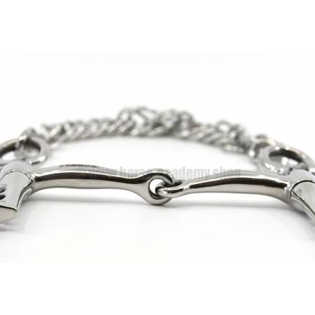 Mors pelham fin simple brisure Metalab branches courtes posé à plat