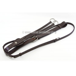 Martingale Tulipe Canter en cuir marron