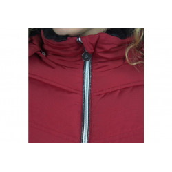 Zoom sur la fermeture éclair de la parka d'équitation femme Wasilla Flags&Cup bordeaux