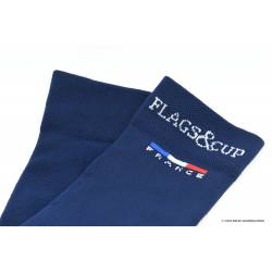 Zoom sur les chaussettes d'équitation Tech France Flags&Cup